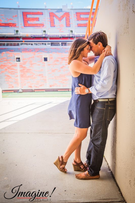 Brad and Hannah share a close intimate moment just inside the portal in the north stands of Death Valley