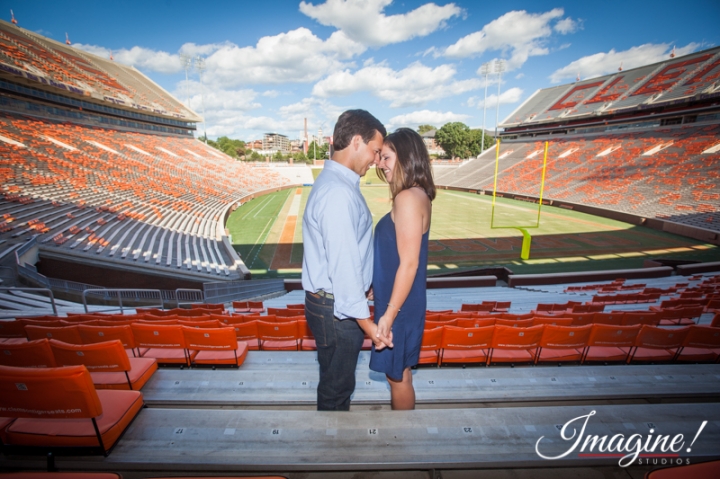 Hannah and Brad hold hands overlooking Death Valley at Clemson University